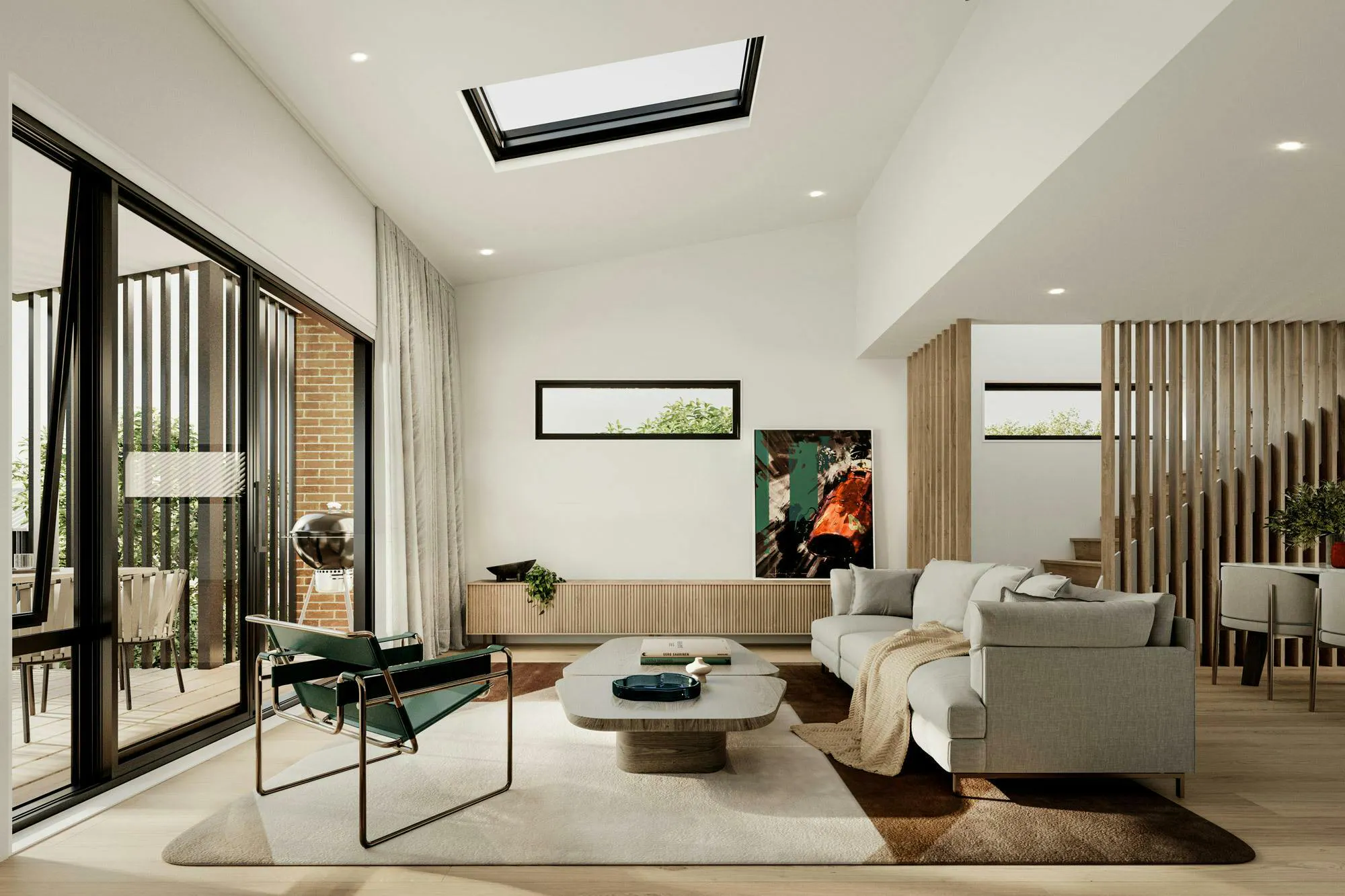 The Fore Multi unit Construkt Architects Auckland Living room with sky light