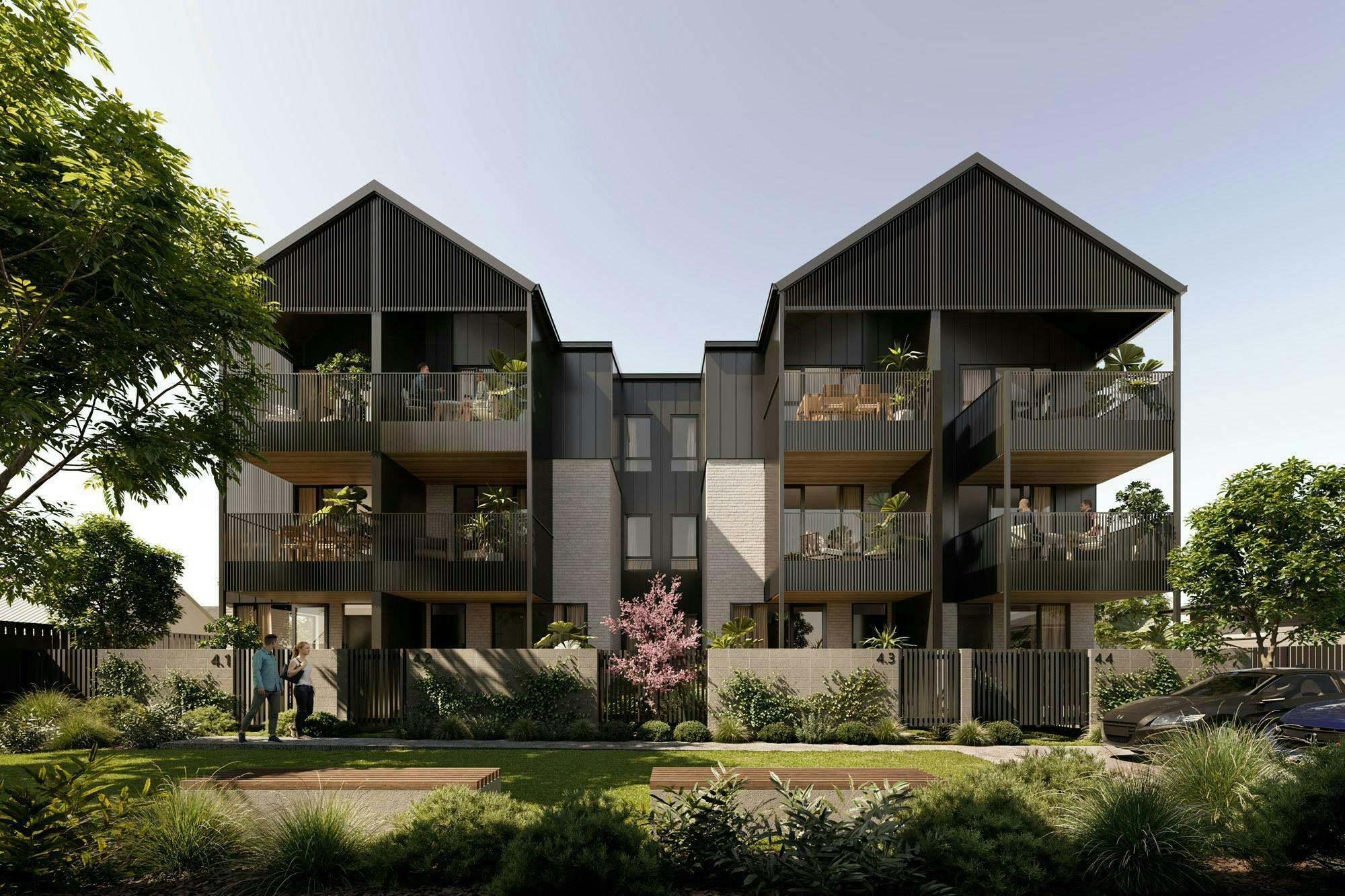 The Fore Multi unit Construkt Architects Auckland Rear Elevation