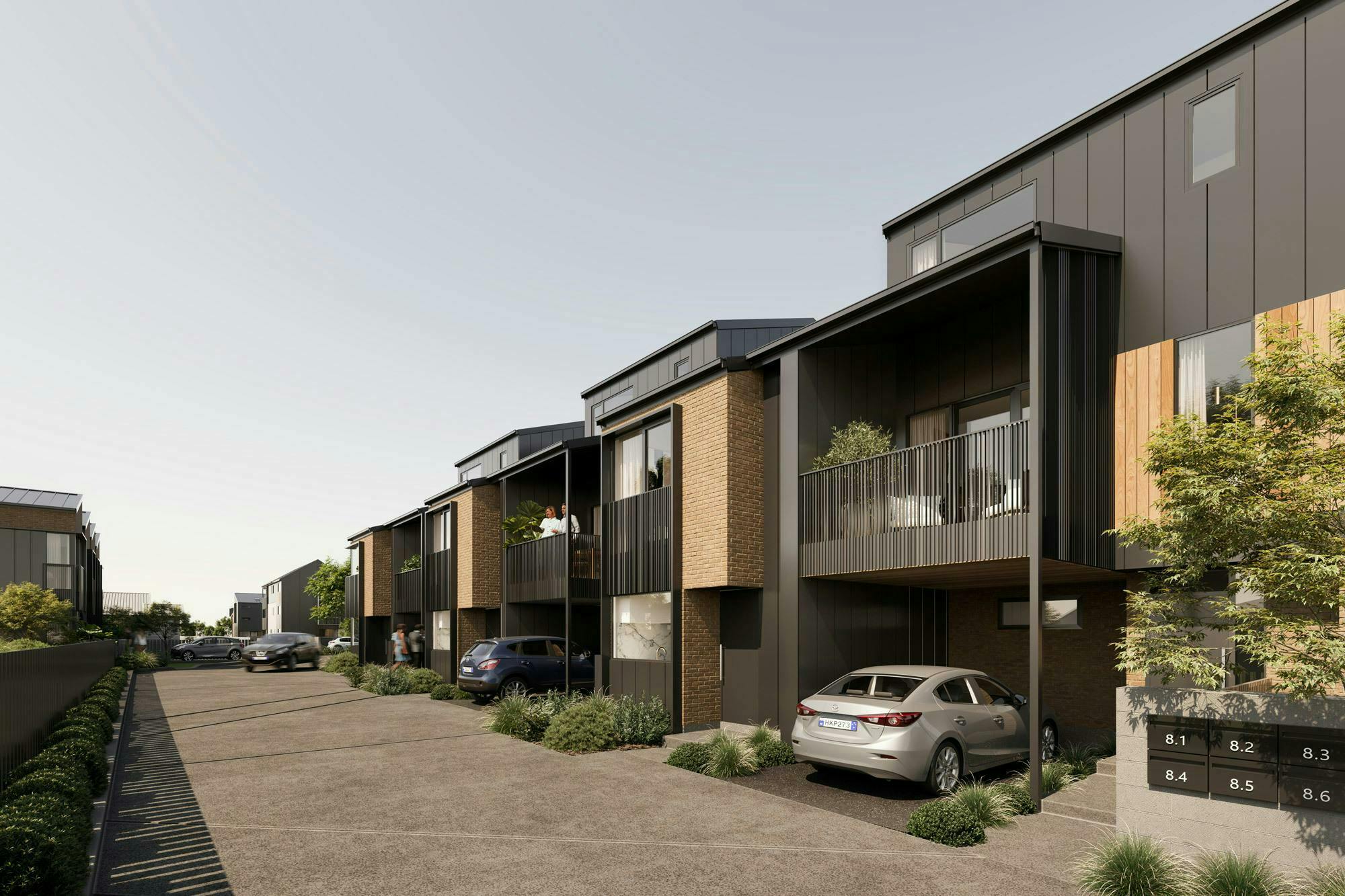 The Fore Multi unit Construkt Architects Auckland Rear Parking Close