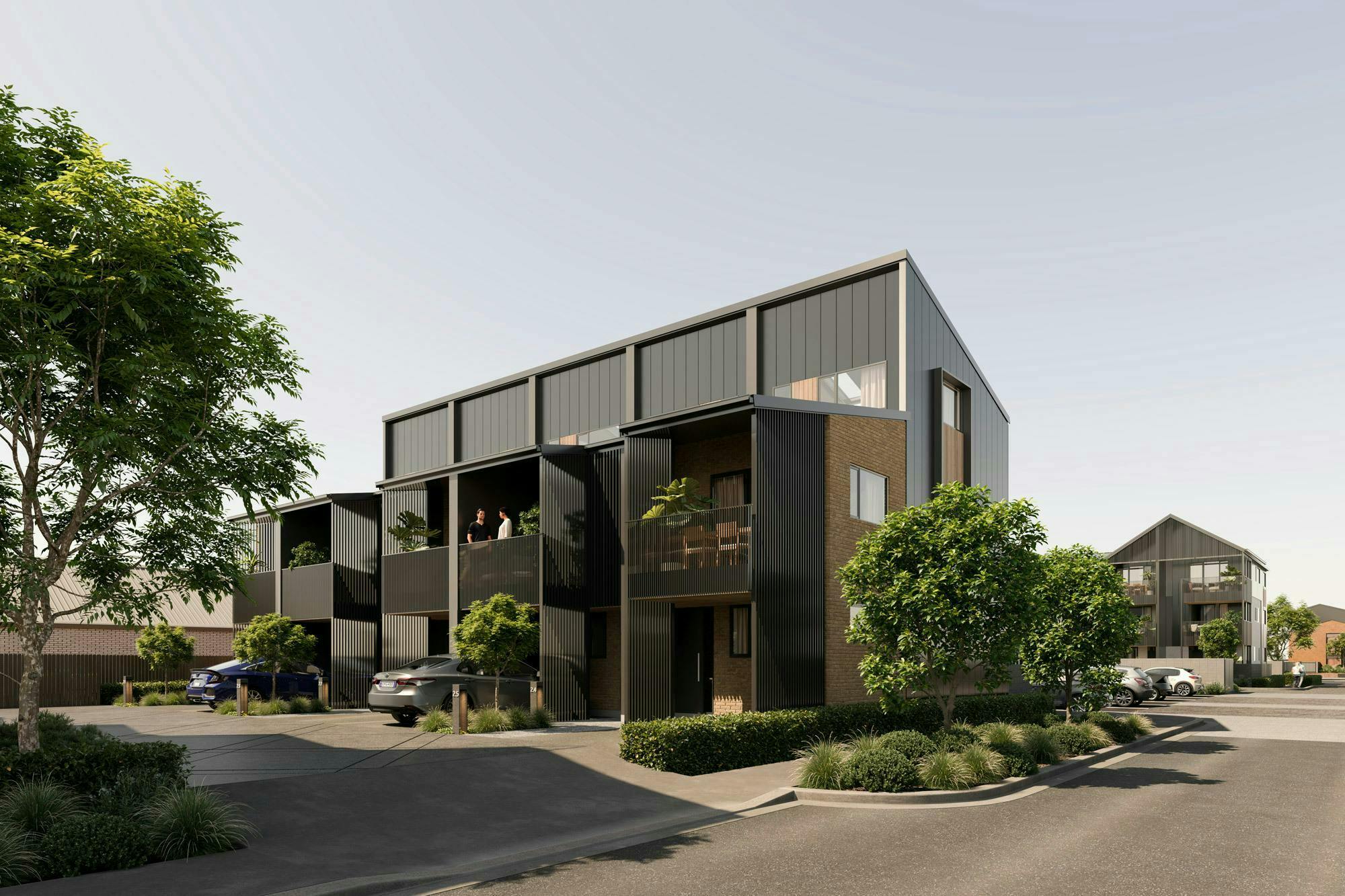 The Fore Multi unit Construkt Architects Auckland Rear Parking