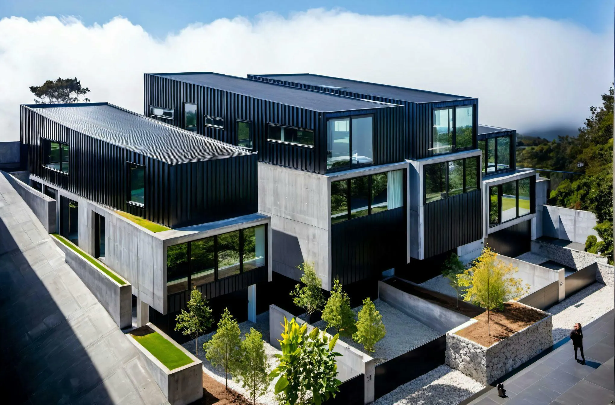 The Paritai Residences Multi unit Construkt Architects Auckland High angle