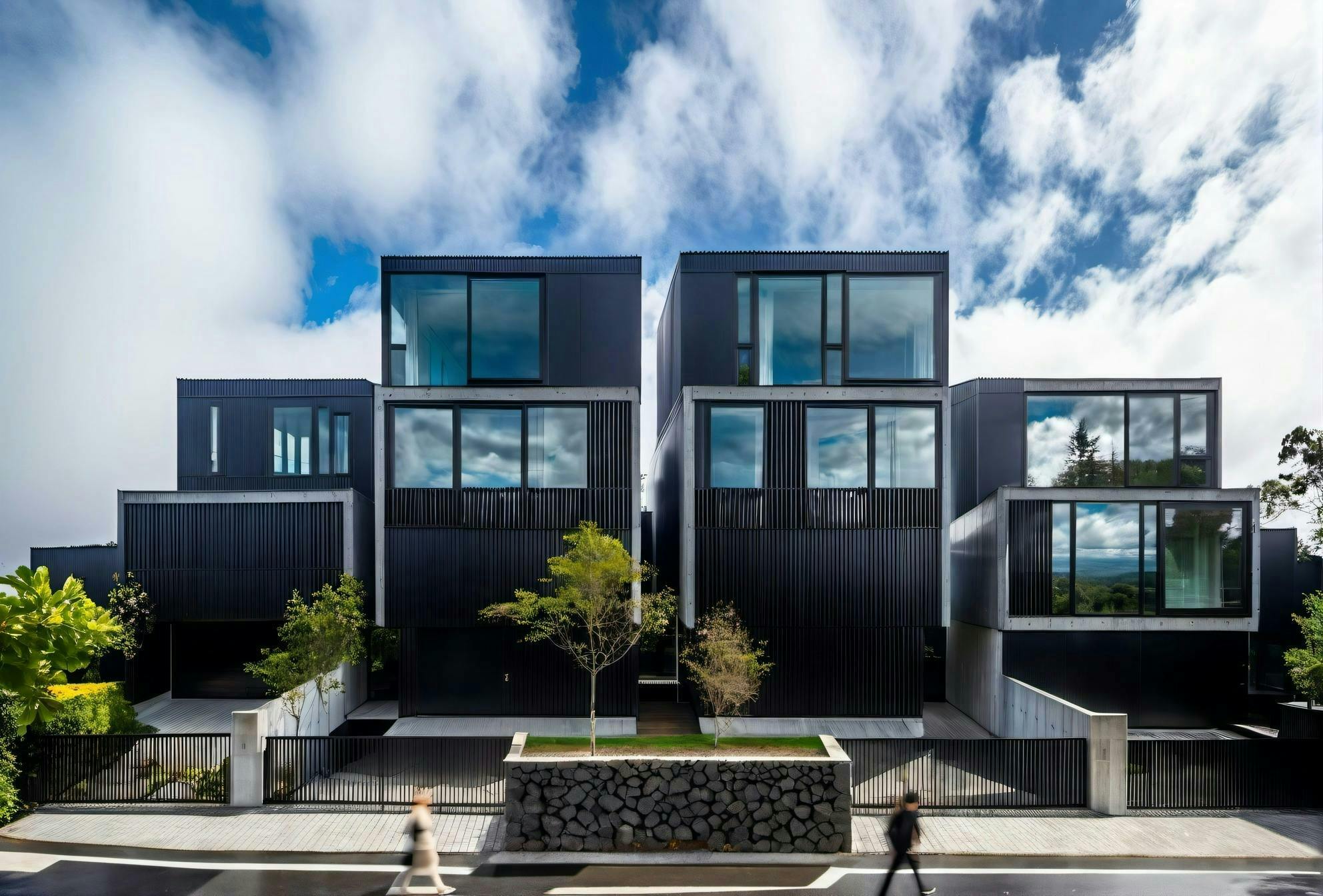 The Paritai Residences Multi unit Construkt Architects Auckland Rear elevation
