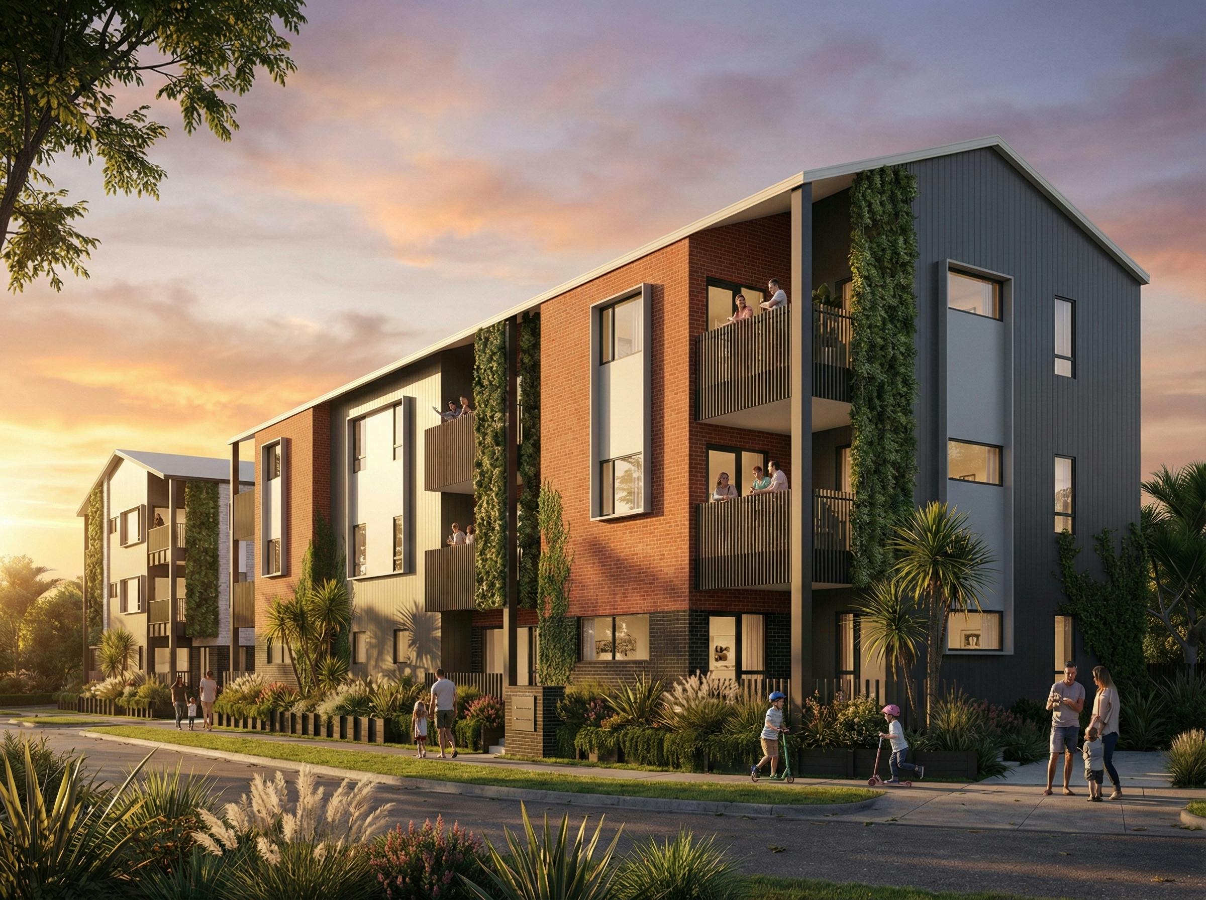 Tonar Apartments Modern Apartments Construkt Architects Auckland Street Perspective