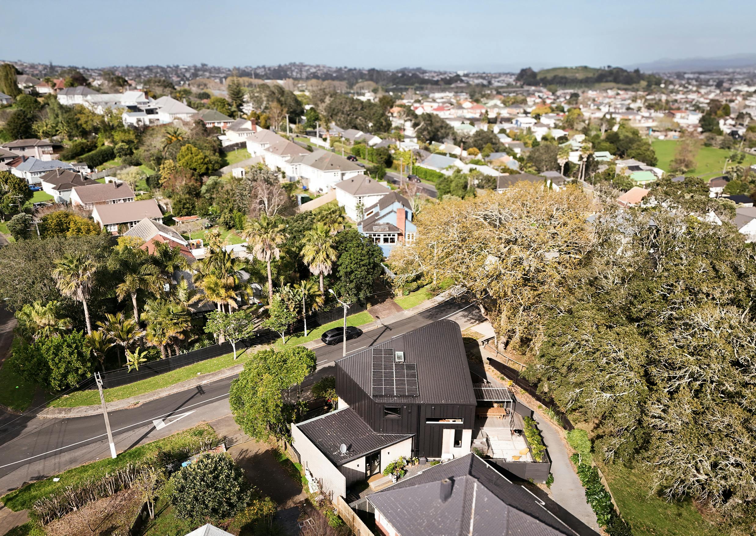 Under Canopy Cover Modern Architecture Construkt Architects Auckland Drone Shot