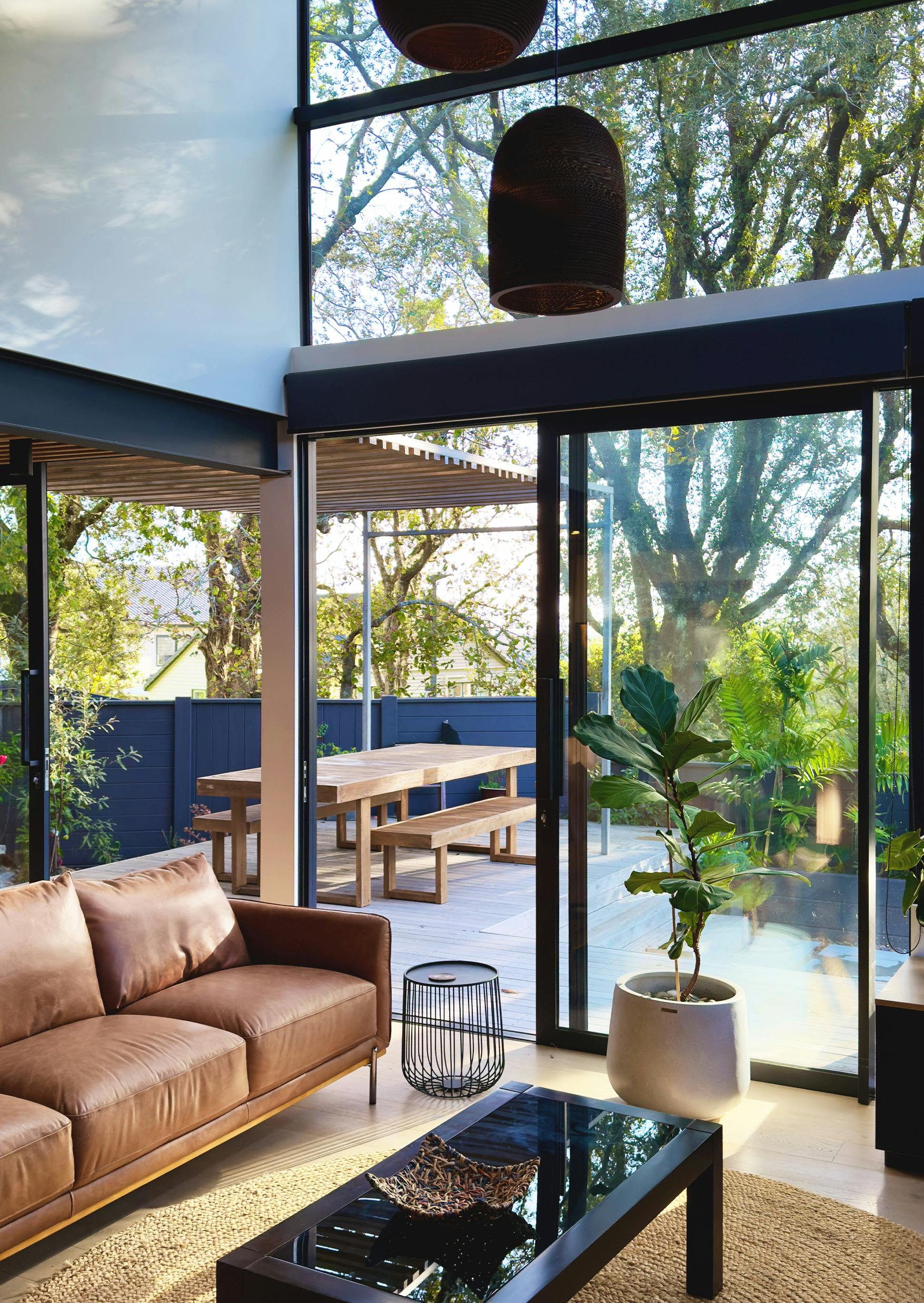 Under Canopy Cover Modern Architecture Construkt Architects Auckland Living Room