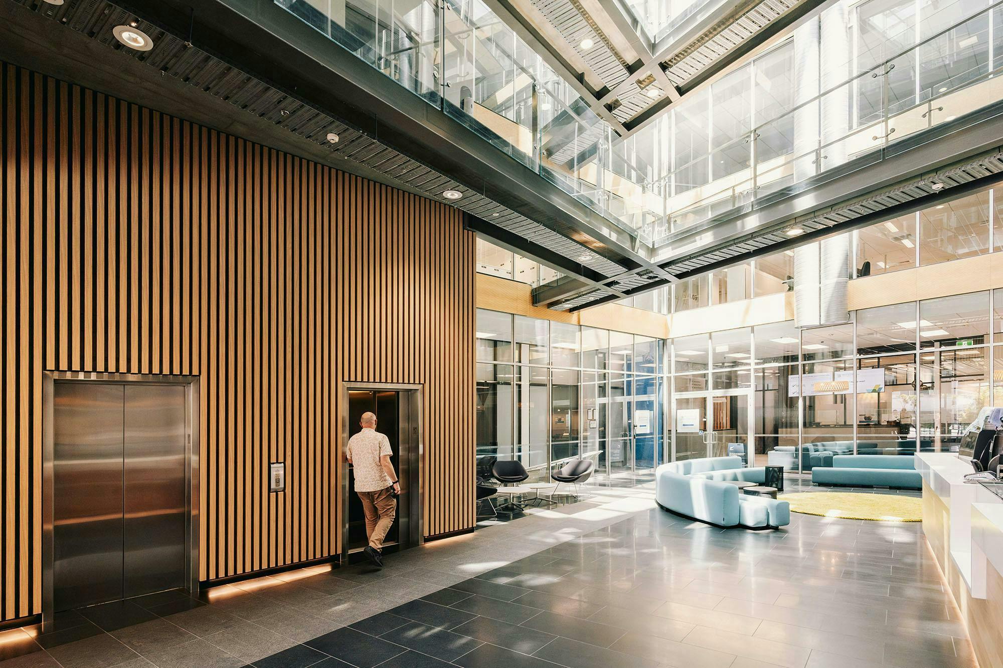 Victoria Street West Lobby Commercial Construkt Architects Auckland Elevators and Seating