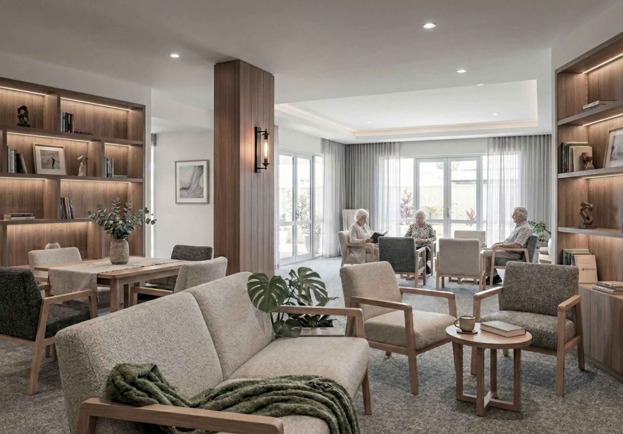 WOOD260305 Residents Lounge people