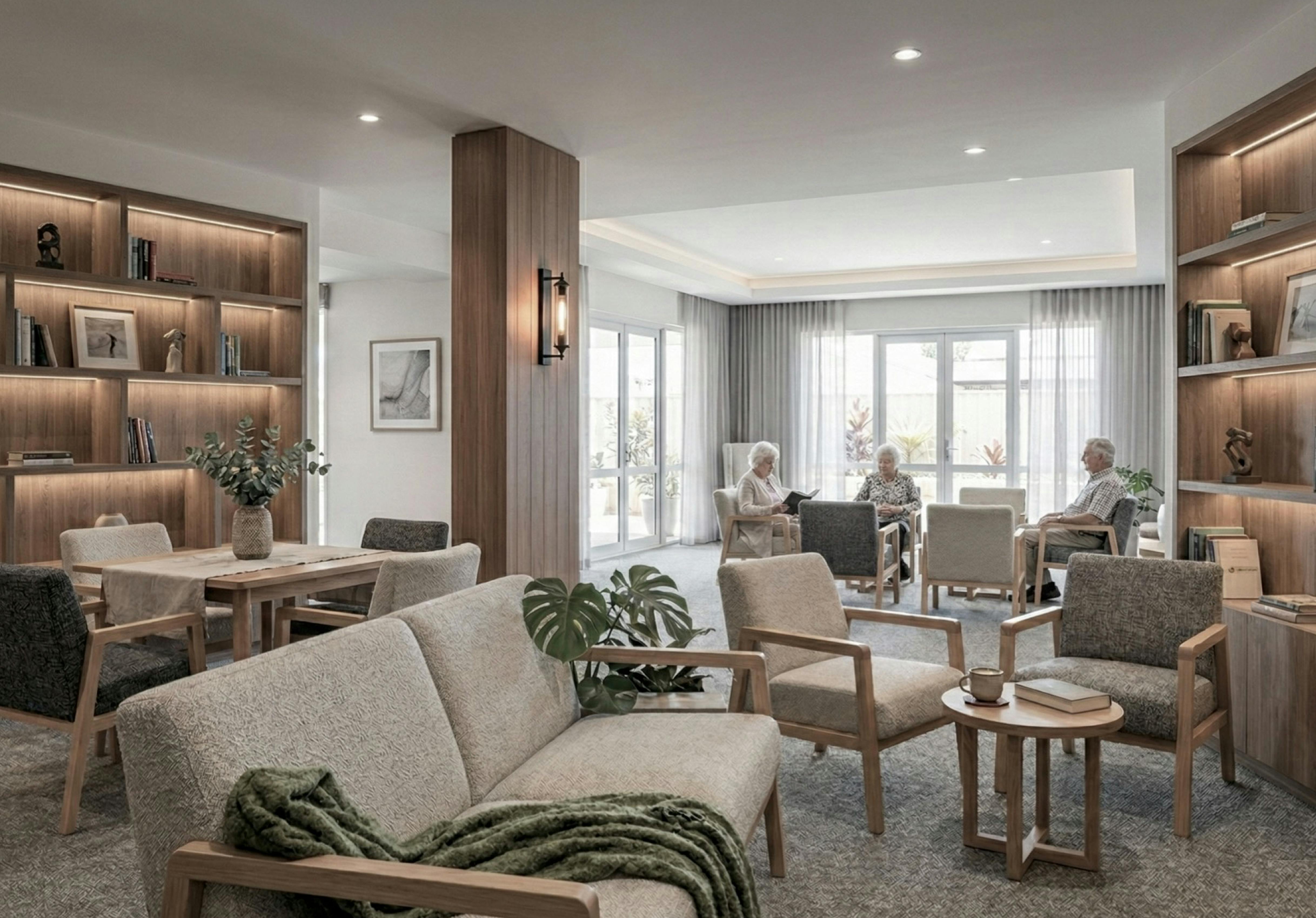 WOOD260305 Residents Lounge people