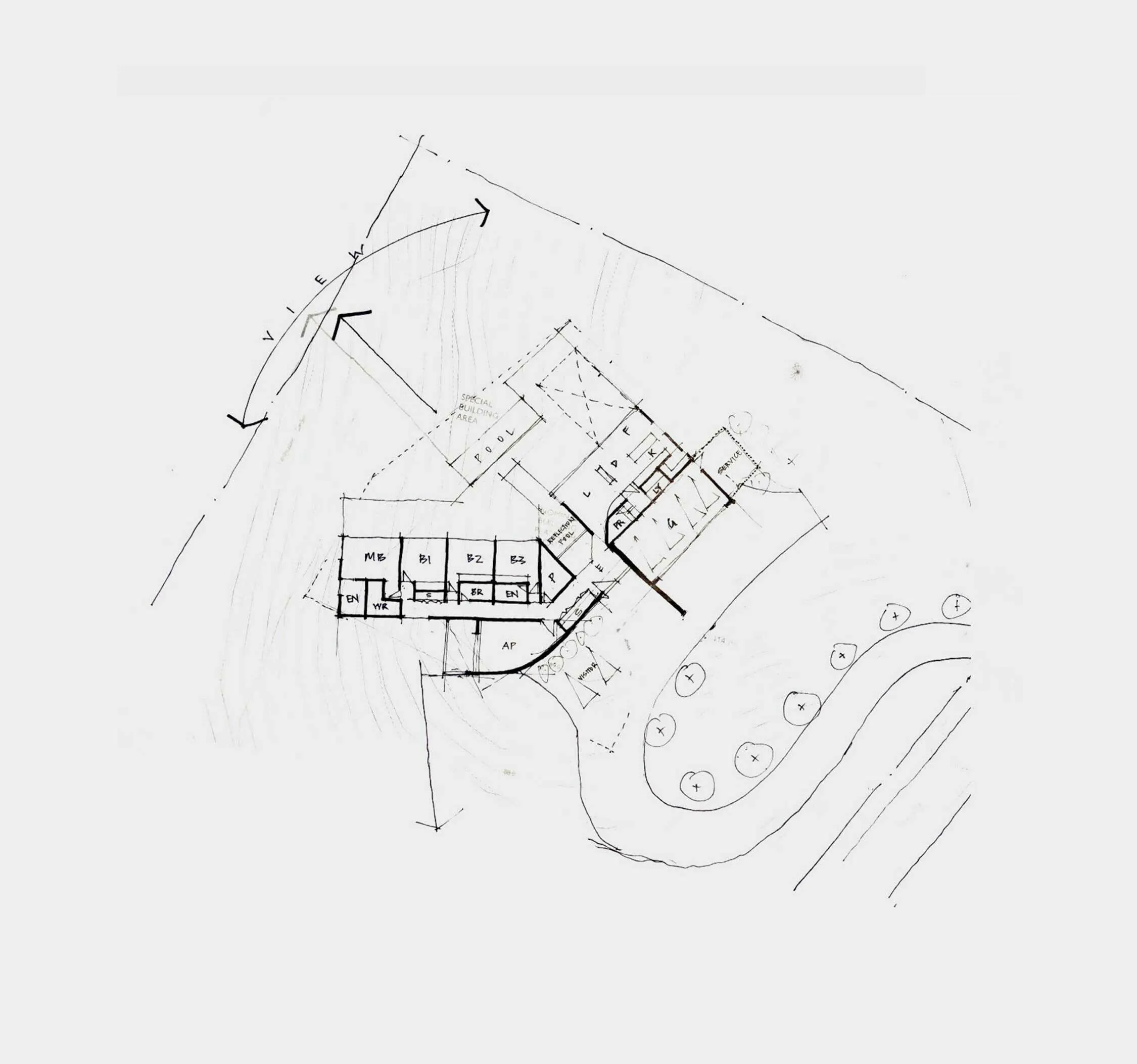 Waikopu House Modern Retreat Design Sketch plan Construkt Architects