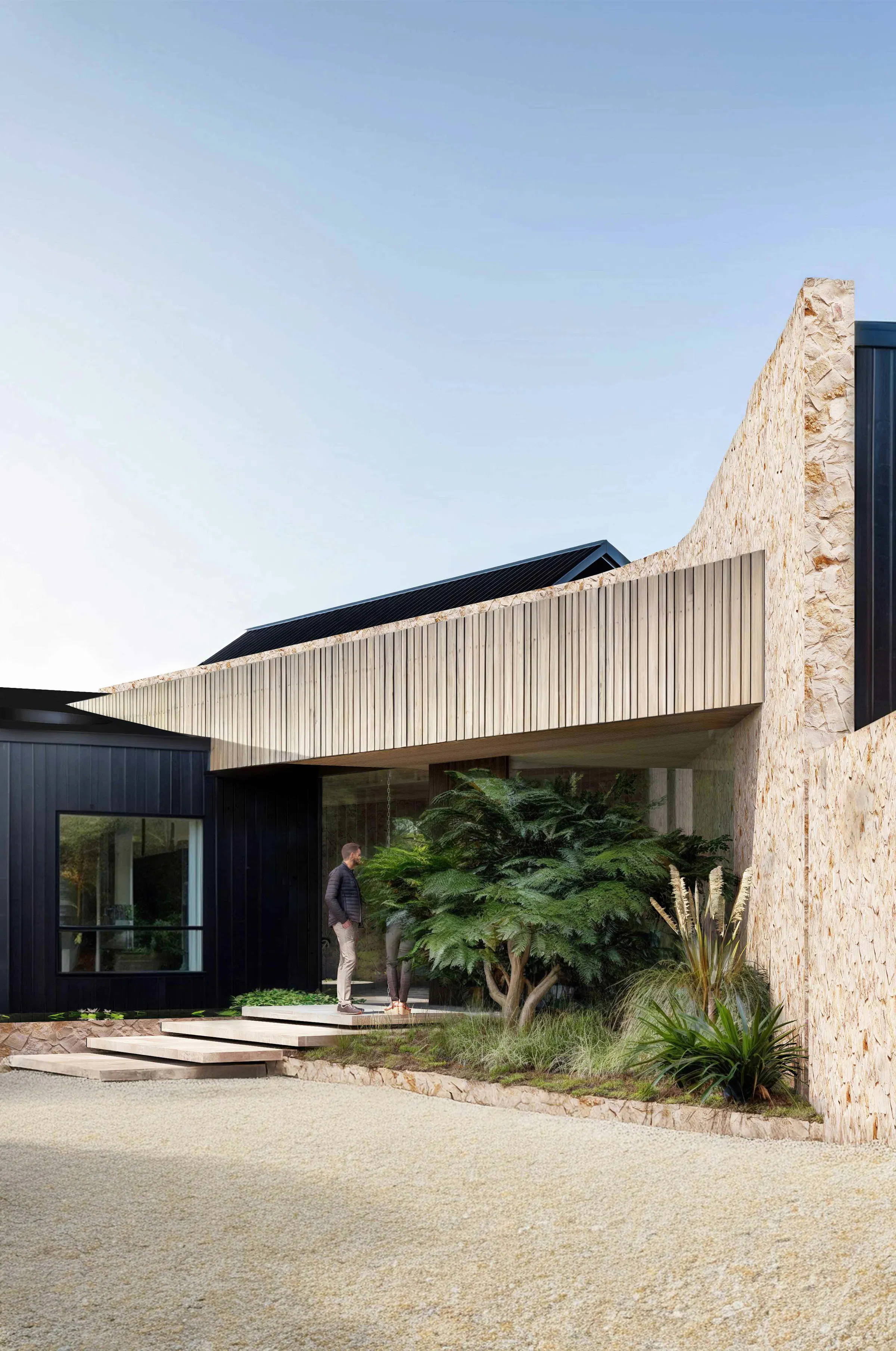 Waikopua Lot 12 Entrance Design Construkt Architects