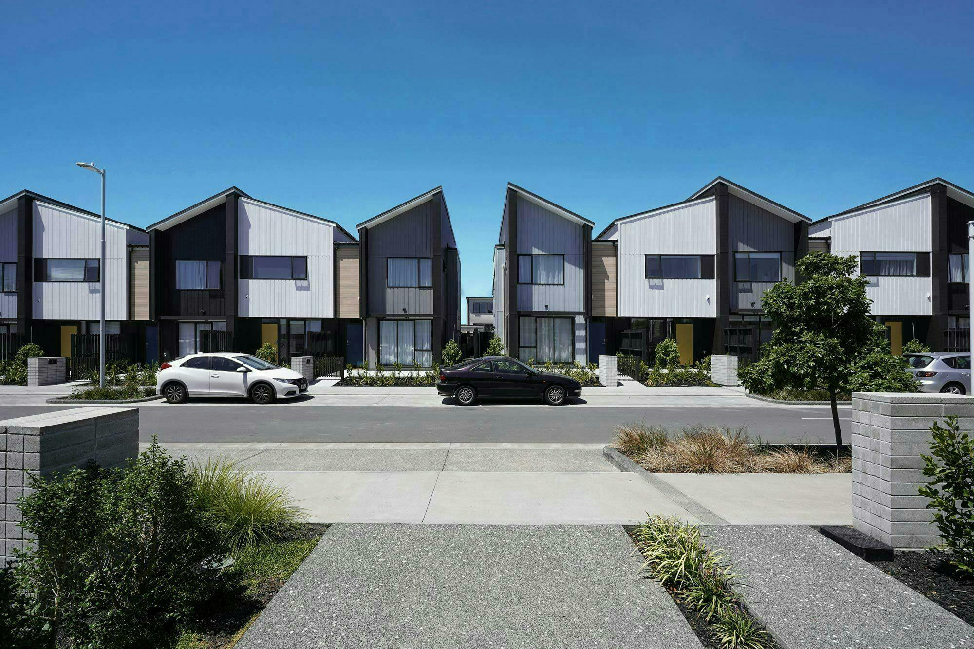 Walter Merton Road Terraces Terraces Multi unit Construkt Architects Auckland Footpath