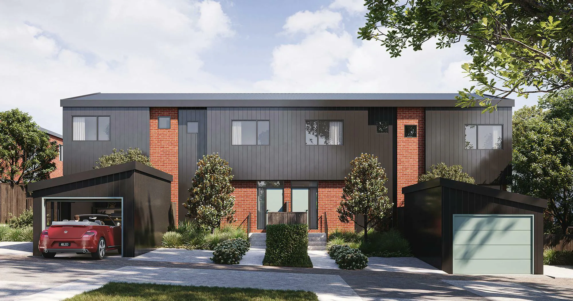 West Hills Residential Development Construkt Architects Auckland Entrances