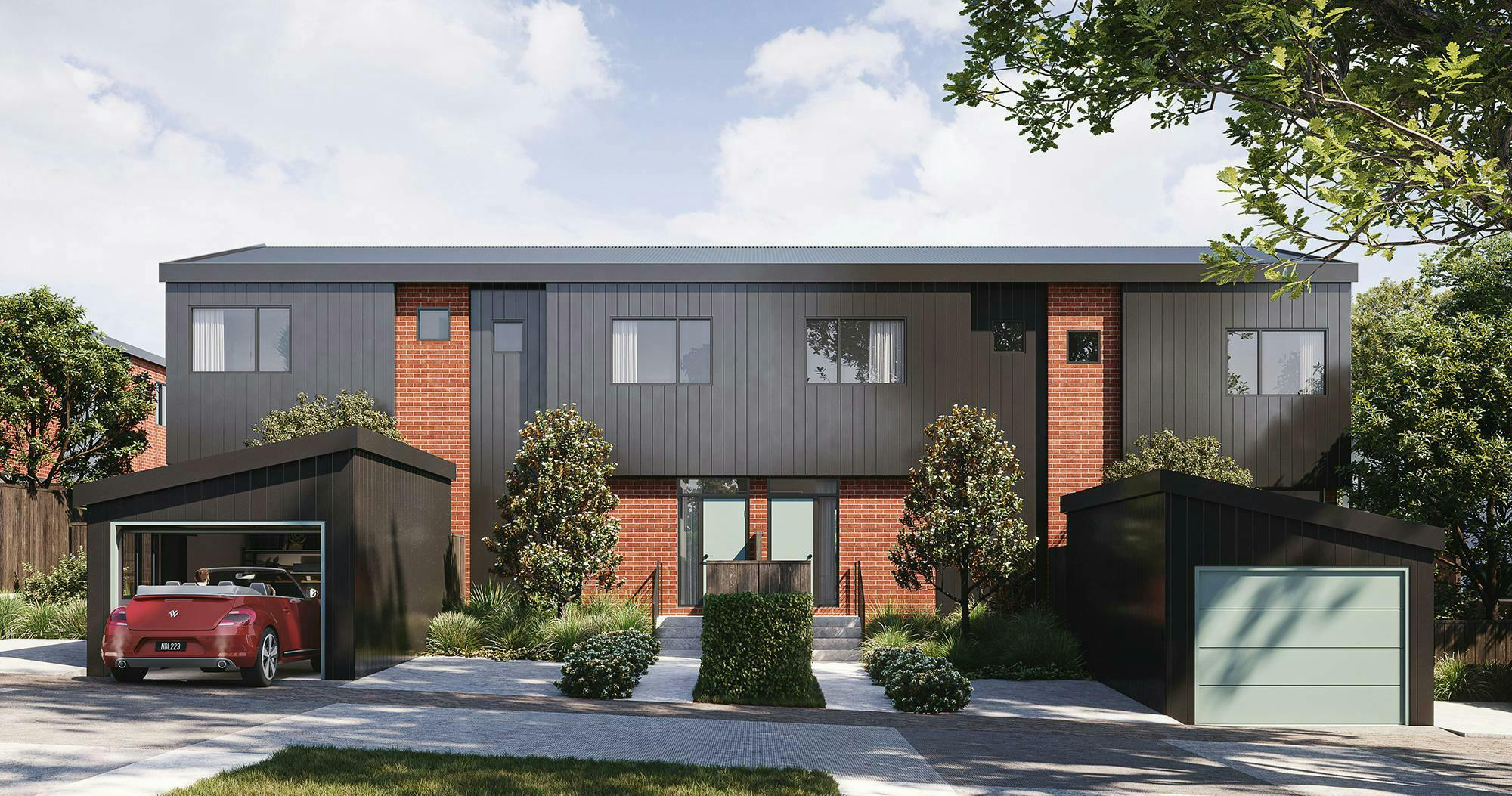 West Hills Residential Development Construkt Architects Auckland Entrances