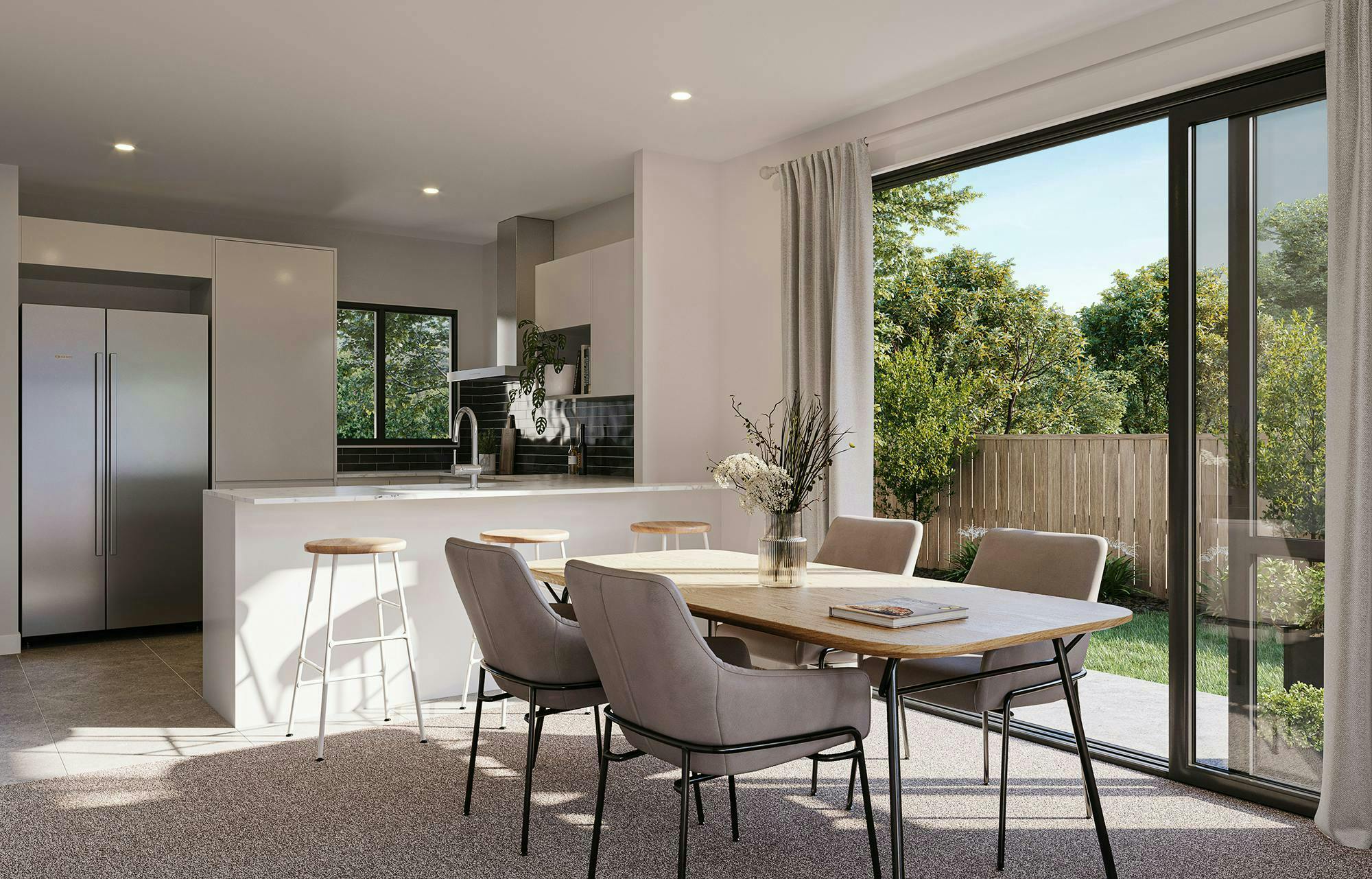 West Hills Residential Development Construkt Architects Auckland Kitchen and Dining