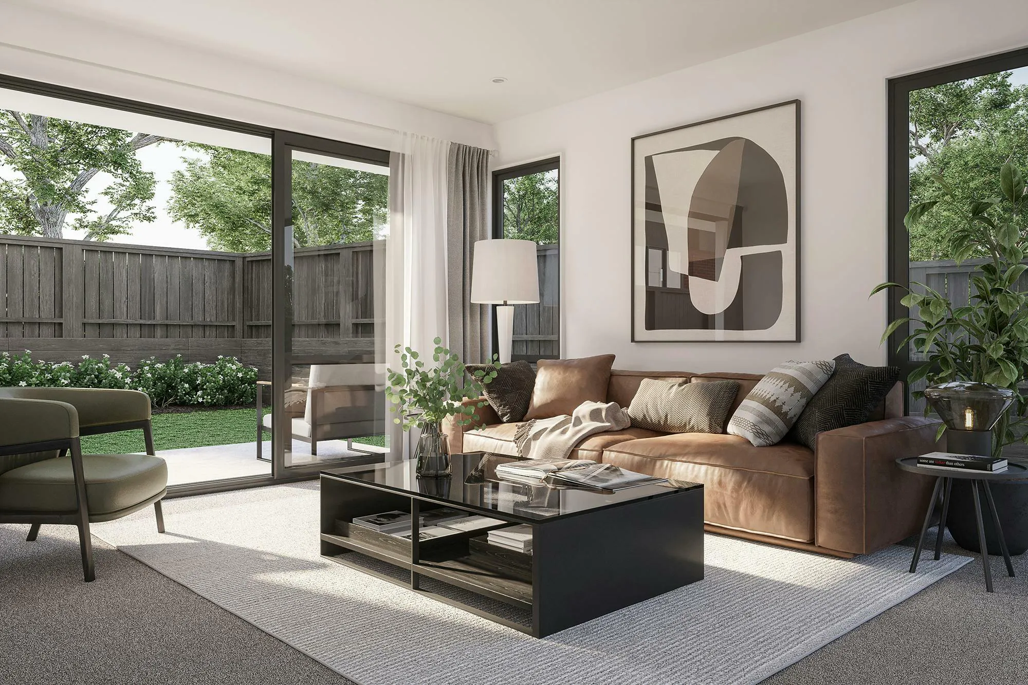 West Hills Residential Development Construkt Architects Auckland Living Room
