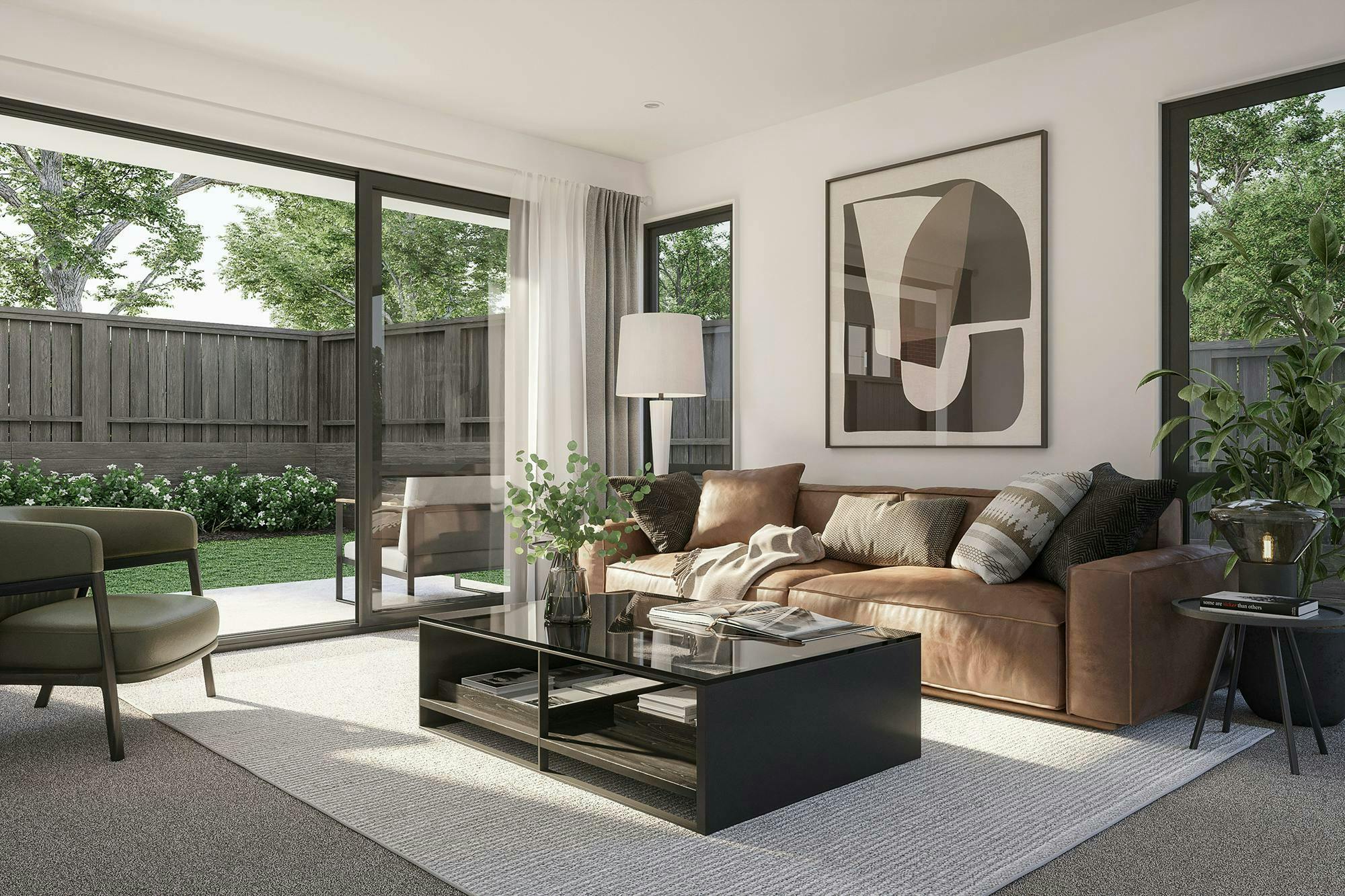 West Hills Residential Development Construkt Architects Auckland Living Room