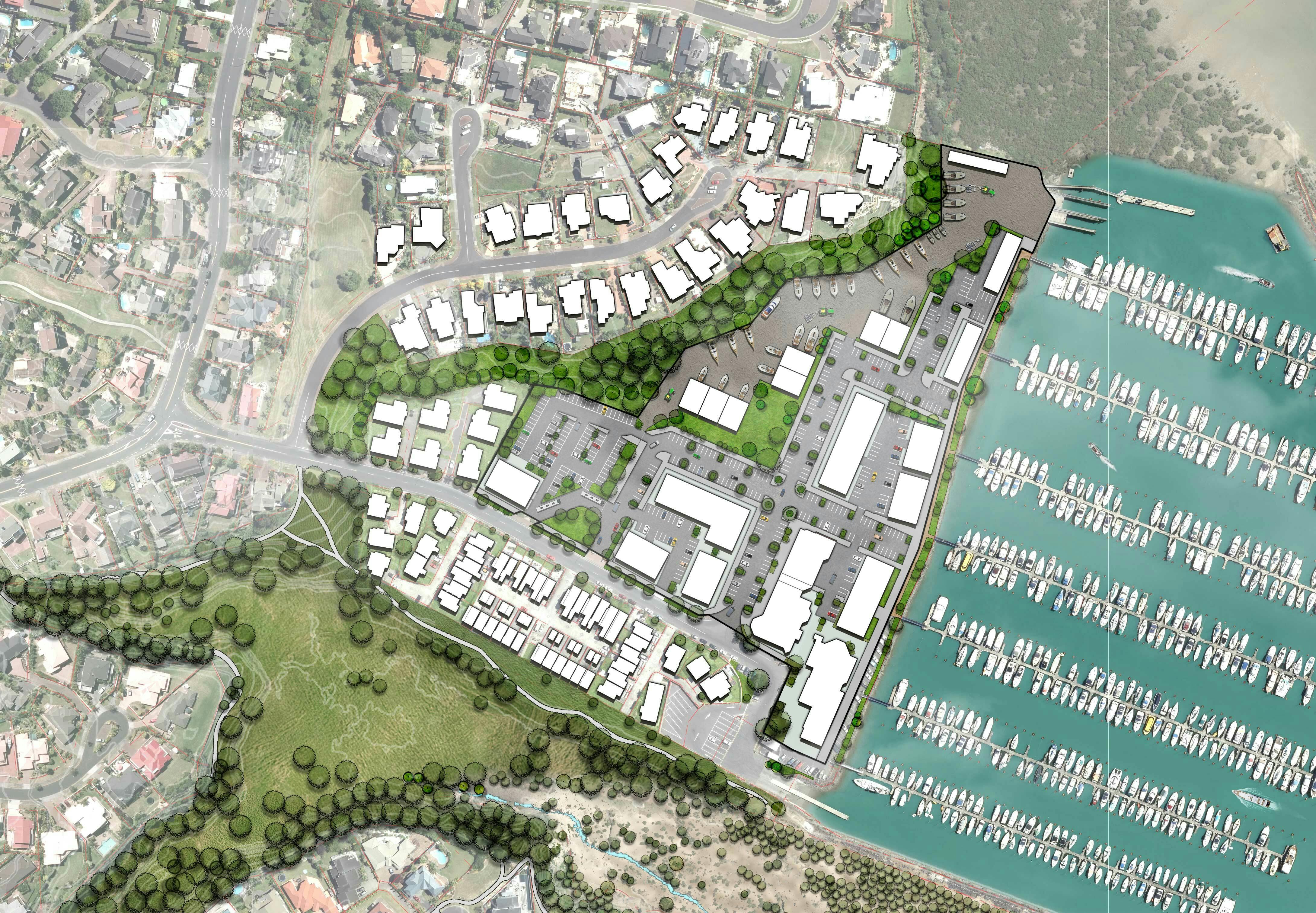 Westpark Marina Masterplan Construkt Architects Auckland Illustrative Masterplan