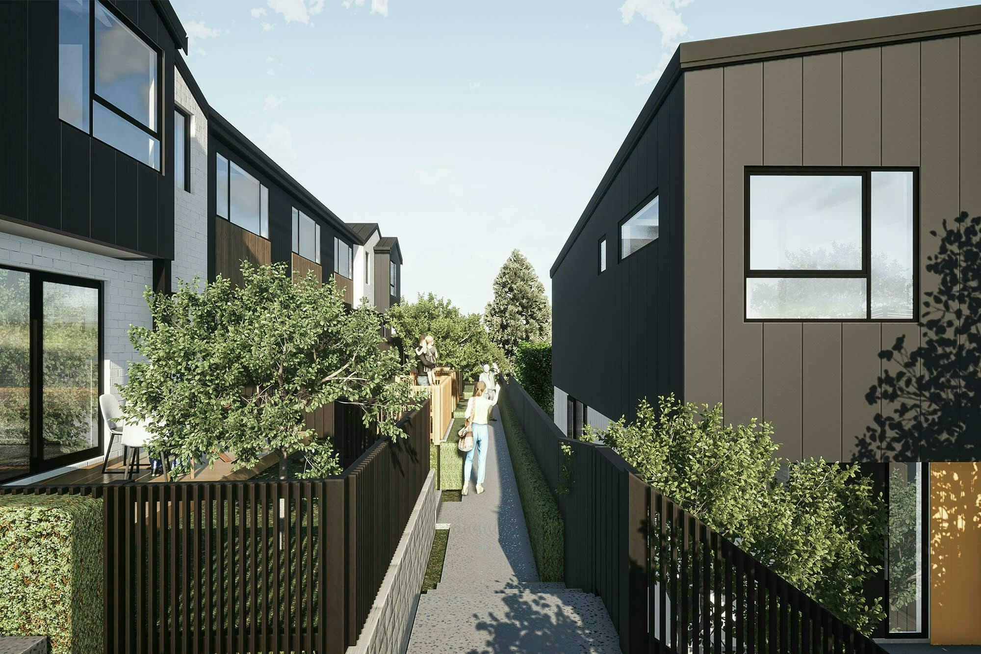 Oskill South Terraces Modern Terraces Construkt Architects Auckland Walkway